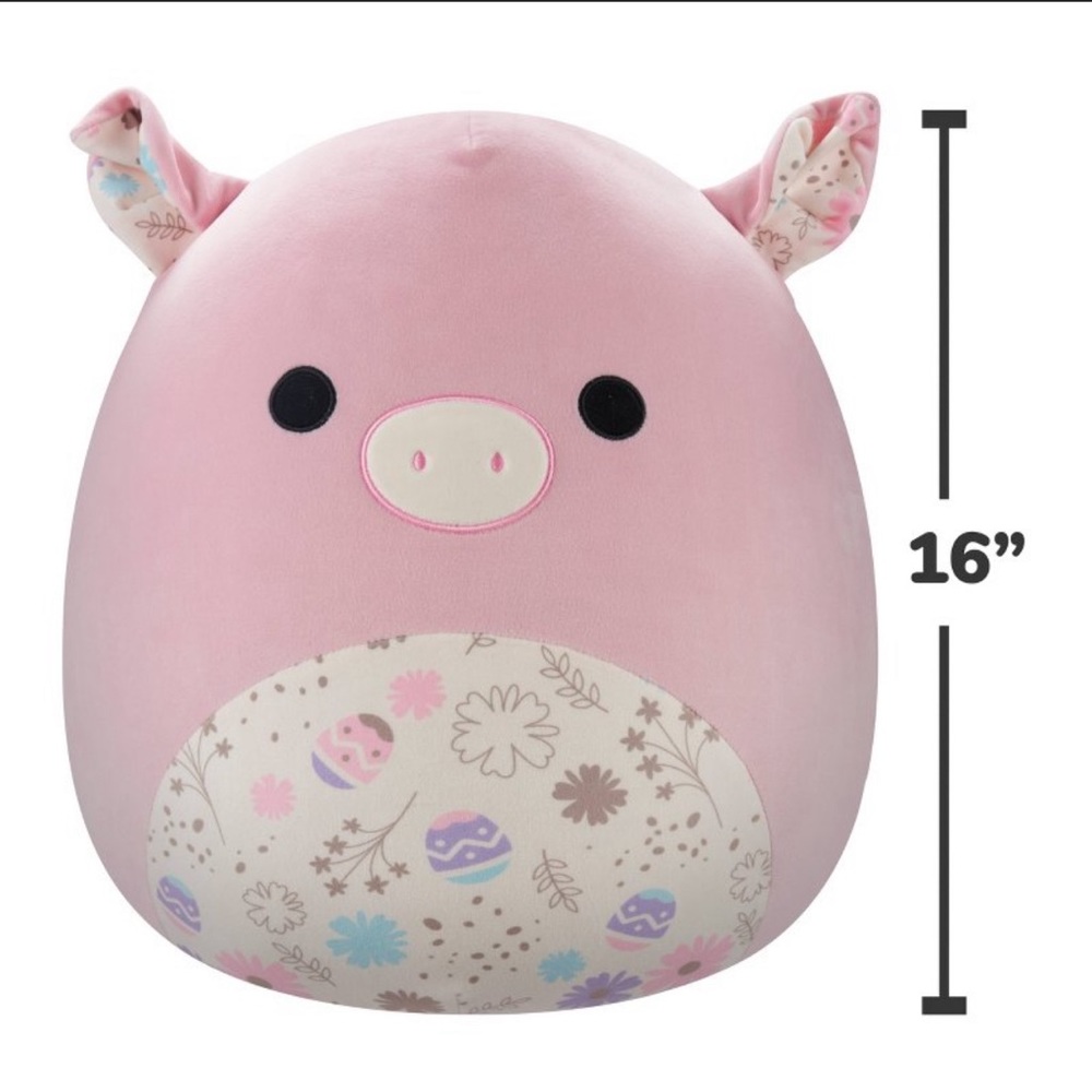 Squishmallows 16" Peter Pink Pig with Easter Print Belly Large Plush